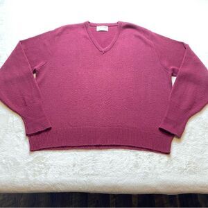 Lord Jeff Vintage V Neck Long Sleeve Knit Sweater Size XL